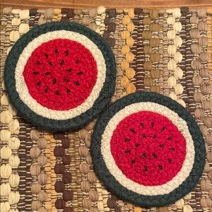 Handmade Watermelon Trivet Set